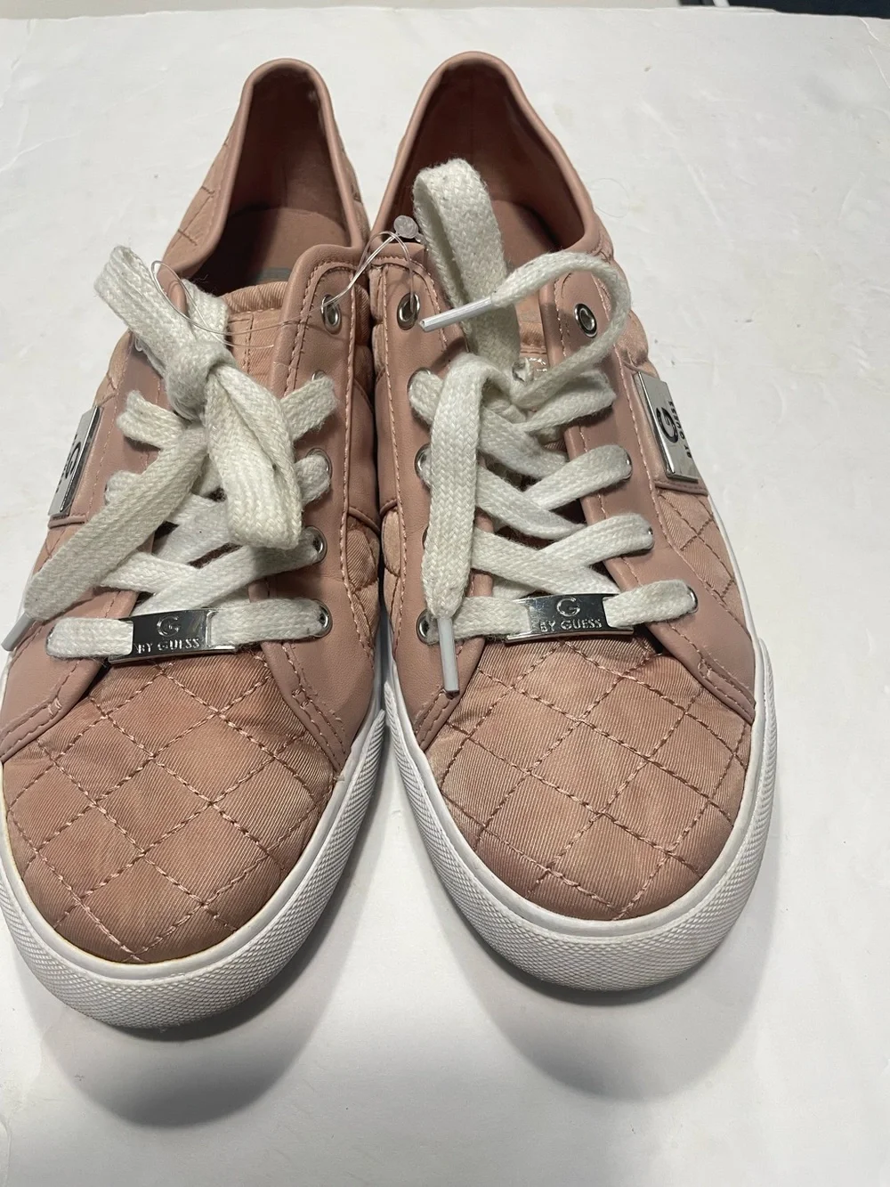 GUESS G Backer Z Quilted Blush Quilted Lace-Up Sneaker size 9M
